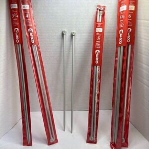 Lot of 6 Vintage Aero Knitting Needle Sets 3.75mm 4mm 4.5mm 5mm 5.5mm 6mm